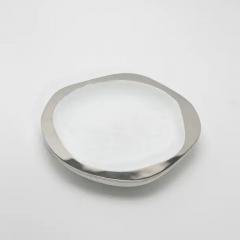  R Y Augousti Bowl in White Shagreen with Stainless Steel Details by R Y Augousti - 3879740