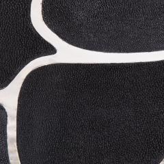  R Y Augousti Cocteau Tray in Black Shagreen with Polished Stainless Steel by R Y Augousti - 4236271