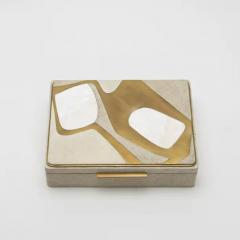  R Y Augousti Jewelry Box in Shagreen with Mother of Pearl and Brass Details by R Y Augousti - 3869720