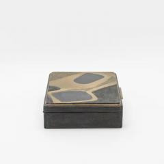  R Y Augousti Jewelry Box in Shagreen with Mother of Pearl and Brass Details by R Y Augousti - 3869816