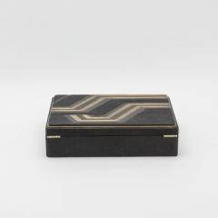  R Y Augousti Jewelry Box in Shagreen with Shell and Brass Details by R Y Augousti - 3869654