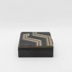  R Y Augousti Jewelry Box in Shagreen with Shell and Brass Details by R Y Augousti - 3869661