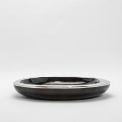  R Y Augousti Modern Bowl in Black Shell with Stainless Steel Details by R Y Augousti - 4218249