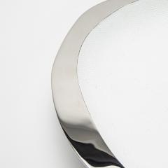  R Y Augousti Modern Bowl in White Shagreen with Stainless Steel Details by R Y Augousti - 4218200