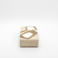  R Y Augousti Modern Box in Antique Shagreen with Shell and Brass Insert by R Y Augousti - 4210684