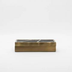  R Y Augousti Modern Box in Black Shagreen with Bronze Patina Brass by R Y Augousti - 3854387