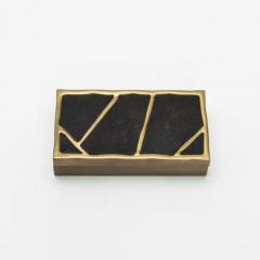  R Y Augousti Modern Box in Black Shagreen with Bronze Patina Brass by R Y Augousti - 3854392