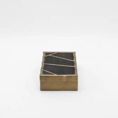  R Y Augousti Modern Box in Black Shagreen with Bronze Patina Brass by R Y Augousti - 3854394