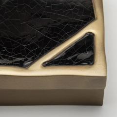  R Y Augousti Modern Box in Black Shell with Bronze Patina Brass by R Y Augousti - 3854452