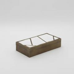  R Y Augousti Modern Box in White Shagreen with Bronze Patina Brass by R Y Augousti - 3854398