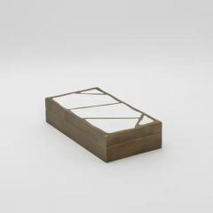  R Y Augousti Modern Box in White Shagreen with Bronze Patina Brass by R Y Augousti - 3854401