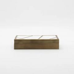  R Y Augousti Modern Box in White Shagreen with Bronze Patina Brass by R Y Augousti - 3854403