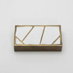  R Y Augousti Modern Box in White Shagreen with Bronze Patina Brass by R Y Augousti - 3854445