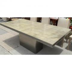  R Y Augousti Modern Designer Shagreen Pedestal Dining Table - 4206376