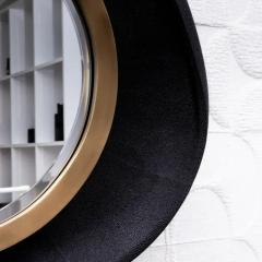  R Y Augousti Modern Mirror in Black Shagreen with Bronze Patina Brass Details by R Y Augousti - 3896153