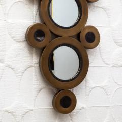  R Y Augousti Modern Mirror in Brass with Shagreen and Quartz Details by R Y Augousti - 3896134