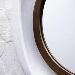  R Y Augousti Modern Mirror in White Shagreen with Bronze Patina Brass Details by R Y Augousti - 3896118