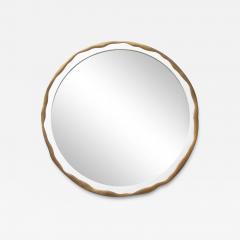  R Y Augousti Modern Mirror in White Shagreen with Bronze Patina Brass Details by R Y Augousti - 3901214