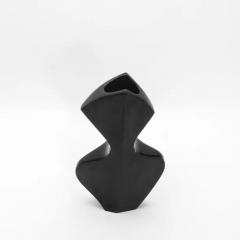  R Y Augousti Modern Sculptural Vase Black Shell by R Y Augousti - 3876617