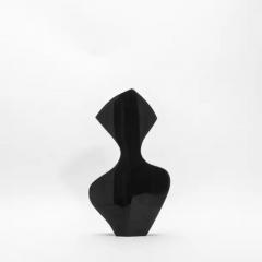  R Y Augousti Modern Sculptural Vase Black Shell by R Y Augousti - 3876621