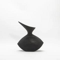  R Y Augousti Modern Sculptural Vase in Black Shagreen by R Y Augousti - 3876804