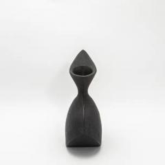  R Y Augousti Modern Sculptural Vase in Black Shagreen by R Y Augousti - 3876805