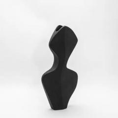  R Y Augousti Modern Sculptural Vase in Black Shagreen by R Y Augousti - 3879512