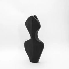  R Y Augousti Modern Sculptural Vase in Black Shagreen by R Y Augousti - 3879513