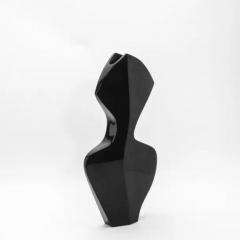  R Y Augousti Modern Sculptural Vase in Black Shell by R Y Augousti - 3876597