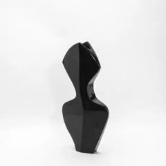  R Y Augousti Modern Sculptural Vase in Black Shell by R Y Augousti - 3876600