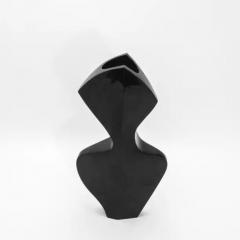  R Y Augousti Modern Sculptural Vase in Black Shell by R Y Augousti - 3876622