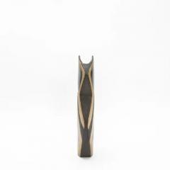  R Y Augousti Modern Sculptural Vase in Shagreen with Shell and Brass Details by R Y Augousti - 3876579