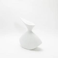  R Y Augousti Modern Sculptural Vase in White Shagreen by R Y Augousti - 3869623