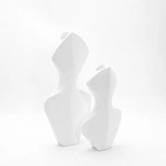  R Y Augousti Modern Sculptural Vase in White Shagreen by R Y Augousti - 3869914