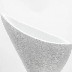  R Y Augousti Modern Sculptural Vase in White Shagreen by R Y Augousti - 3876416