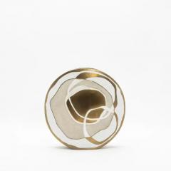  R Y Augousti Modern Vase in Shagreen with Mother of Pearl and Brass Details by R Y Augousti - 3876652