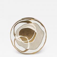  R Y Augousti Modern Vase in Shagreen with Mother of Pearl and Brass Details by R Y Augousti - 3884660