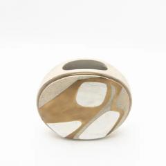  R Y Augousti Modern Vase in Shagreen with Mother of Pearl and Brass Details by R Y Augousti - 3879499