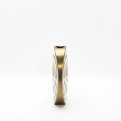  R Y Augousti Modern Vase in Shagreen with Mother of Pearls and Brass Details by R Y Augousti - 3876686