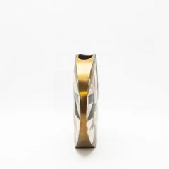  R Y Augousti Modern Vase in Shagreen with Quartz Shell and Brass Details by R Y Augousti - 3869653