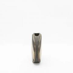  R Y Augousti Modern Vase in Shagreen with Shell and Brass Details by R Y Augousti - 3876585