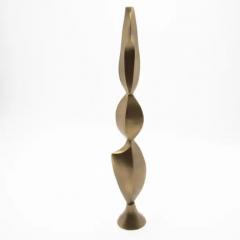  R Y Augousti Pair of Modern Abstract Sculptures in Bronze Patina Brass by Patrick Coard Paris - 3848371