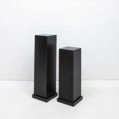  R Y Augousti Pair of Modern Classic Columns in Black Oak by R Y Augousti - 3847407