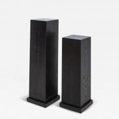  R Y Augousti Pair of Modern Classic Columns in Black Oak by R Y Augousti - 3855158