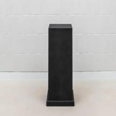  R Y Augousti Pair of Modern Classic Columns in Black Shagreen by R Y Augousti - 3847484