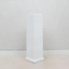  R Y Augousti Pair of Modern Classic Columns in White Shagreen by R Y Augousti - 3847457