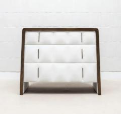  R Y Augousti Pair of Quilted Chest of Drawers in Shagreen with Brass Details by R Y Augousti - 3847295