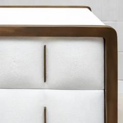  R Y Augousti Pair of Quilted Chest of Drawers in Shagreen with Brass Details by R Y Augousti - 3847314
