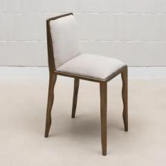  R Y Augousti Pair of Velvet Upholstered Chairs with Patina Brass Accents by R Y Augousti - 3848450