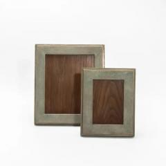  R Y Augousti Picture Frame 8x10 in Grey Shagreen with Brass Indentation by R Y Augousti - 3882151